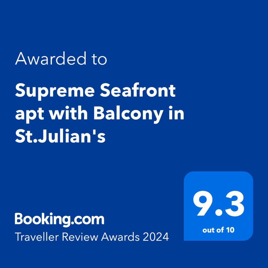 Supreme Seafront Apt With Balcony In St.Julian'S Saint Julian's Екстер'єр фото
